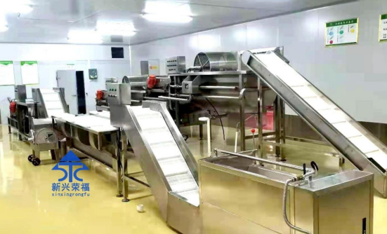 领导视察米兰网页版官网入口承建的学生营养餐中央厨房