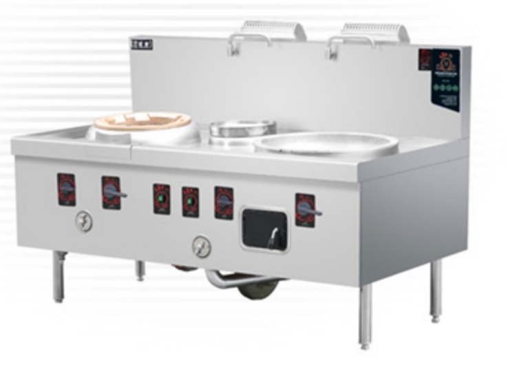 燃气单蒸单炒灶